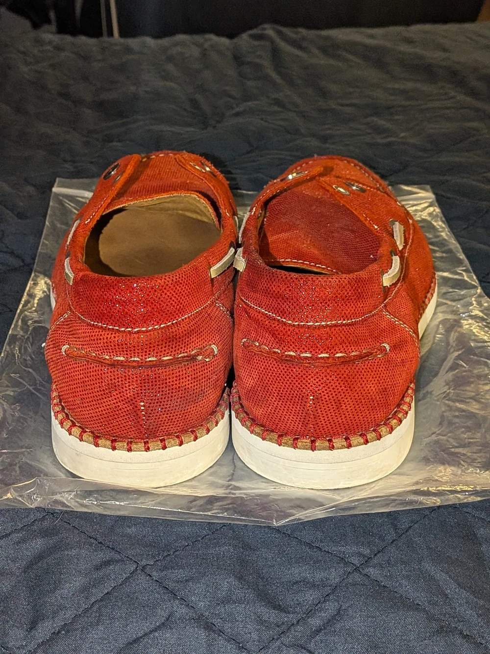 Jimmy Choo Red Men’s Slip-On Boat Shoes